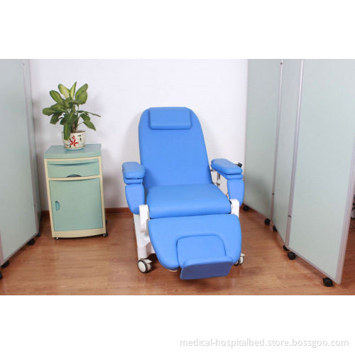 Movable The Sick Dialysis Chairs With Pu Cover High Density Mattress
